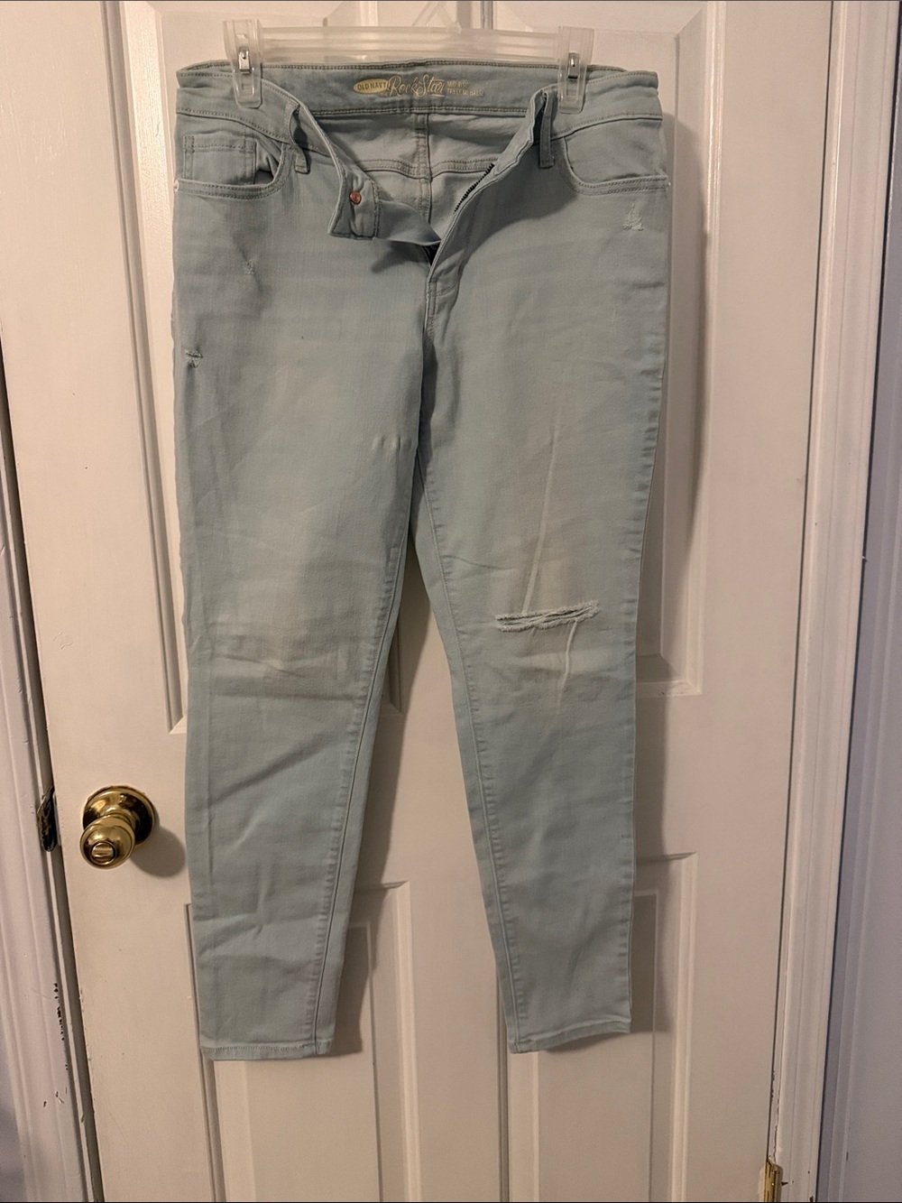 Old Navy Light Blue RockStar Mid-Rise Jeans
